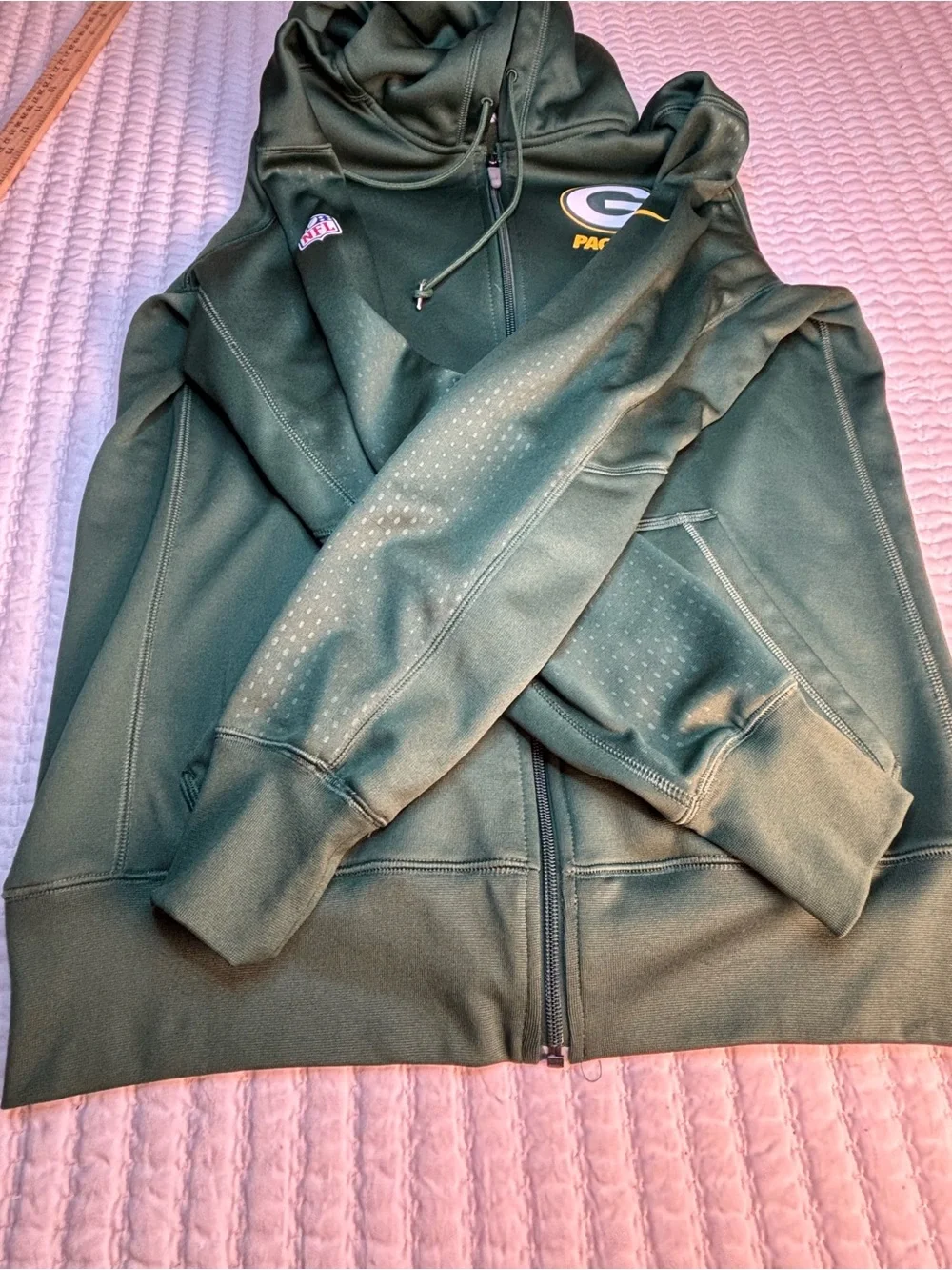 Nike Green Bay Packers Therma-FIT Full Zip Hoodie Men’s Medium NFL On Field